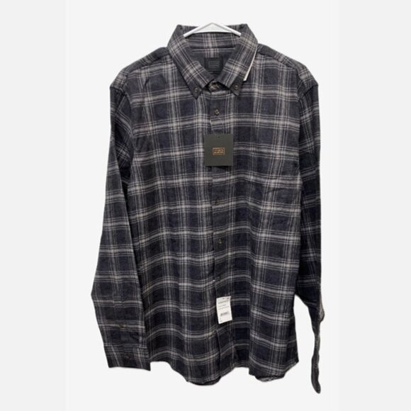 14th and Union Black and White Plaid Men's Shirt, X-Large - Picture 1 of 12